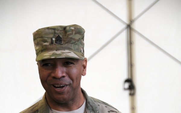 US Army Command Sgt. Maj. Thomas R. Capel visits the Joint Multinational Readiness Center