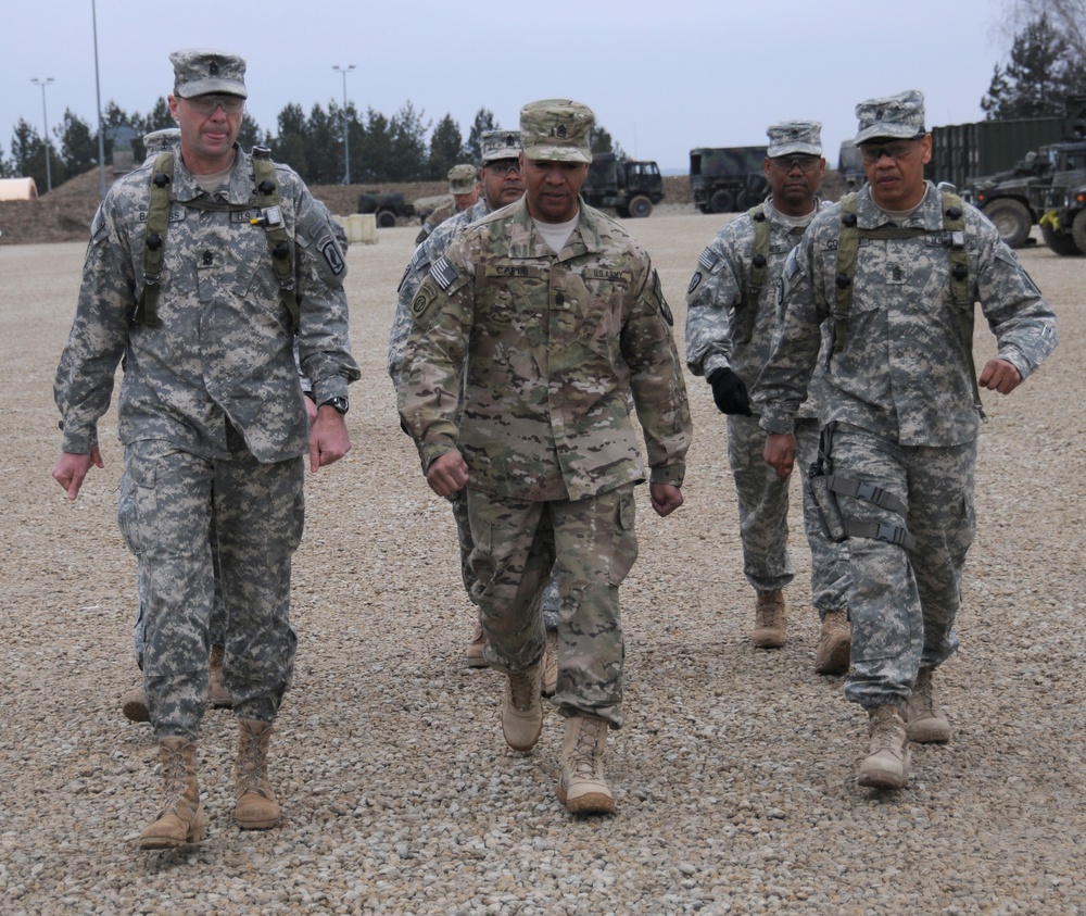 US Army Command Sgt. Maj. Thomas R. Capel visits the Joint Multinational Readiness Center