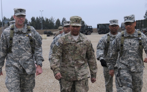 US Army Command Sgt. Maj. Thomas R. Capel visits the Joint Multinational Readiness Center