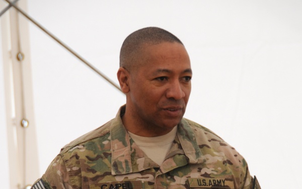 US Army Command Sgt. Maj. Thomas R. Capel visits the Joint Multinational Readiness Center