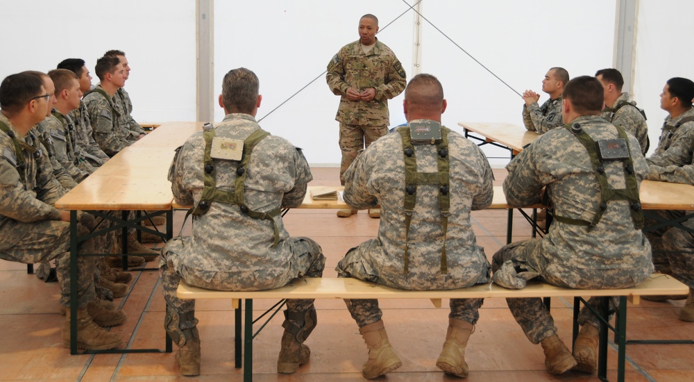 US Army Command Sgt. Maj. Thomas R. Capel visits the Joint Multinational Readiness Center