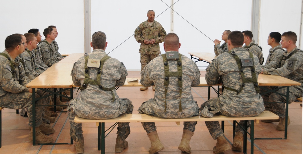 US Army Command Sgt. Maj. Thomas R. Capel visits the Joint Multinational Readiness Center