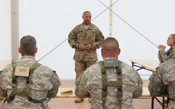 US Army Command Sgt. Maj. Thomas R. Capel visits the Joint Multinational Readiness Center