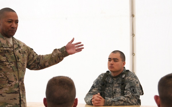 US Army Command Sgt. Maj. Thomas R. Capel visits the Joint Multinational Readiness Center