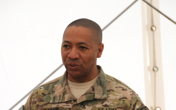 U.S. Army Command Sgt. Maj. Thomas R. Capel visits the Joint Multinational Readiness Center
