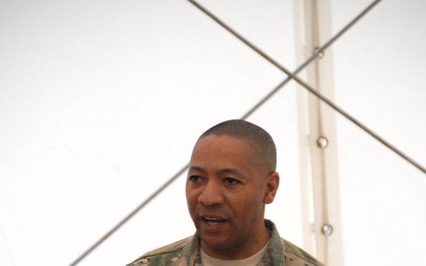 U.S. Army Command Sgt. Maj. Thomas R. Capel visits the Joint Multinational Readiness Center