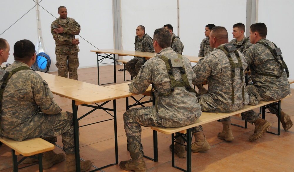 US Army Command Sgt. Maj. Thomas R. Capel visits the Joint Multinational Readiness Center