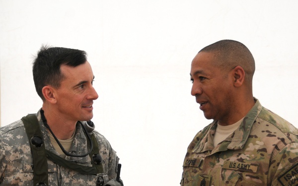 US Army Command Sgt. Maj. Thomas R. Capel visits the Joint Multinational Readiness Center