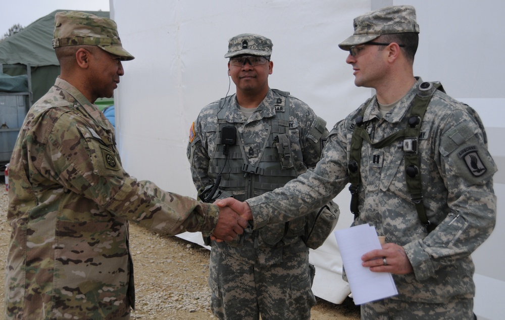 US Army Command Sgt. Maj. Thomas R. Capel visits the Joint Multinational Readiness Center