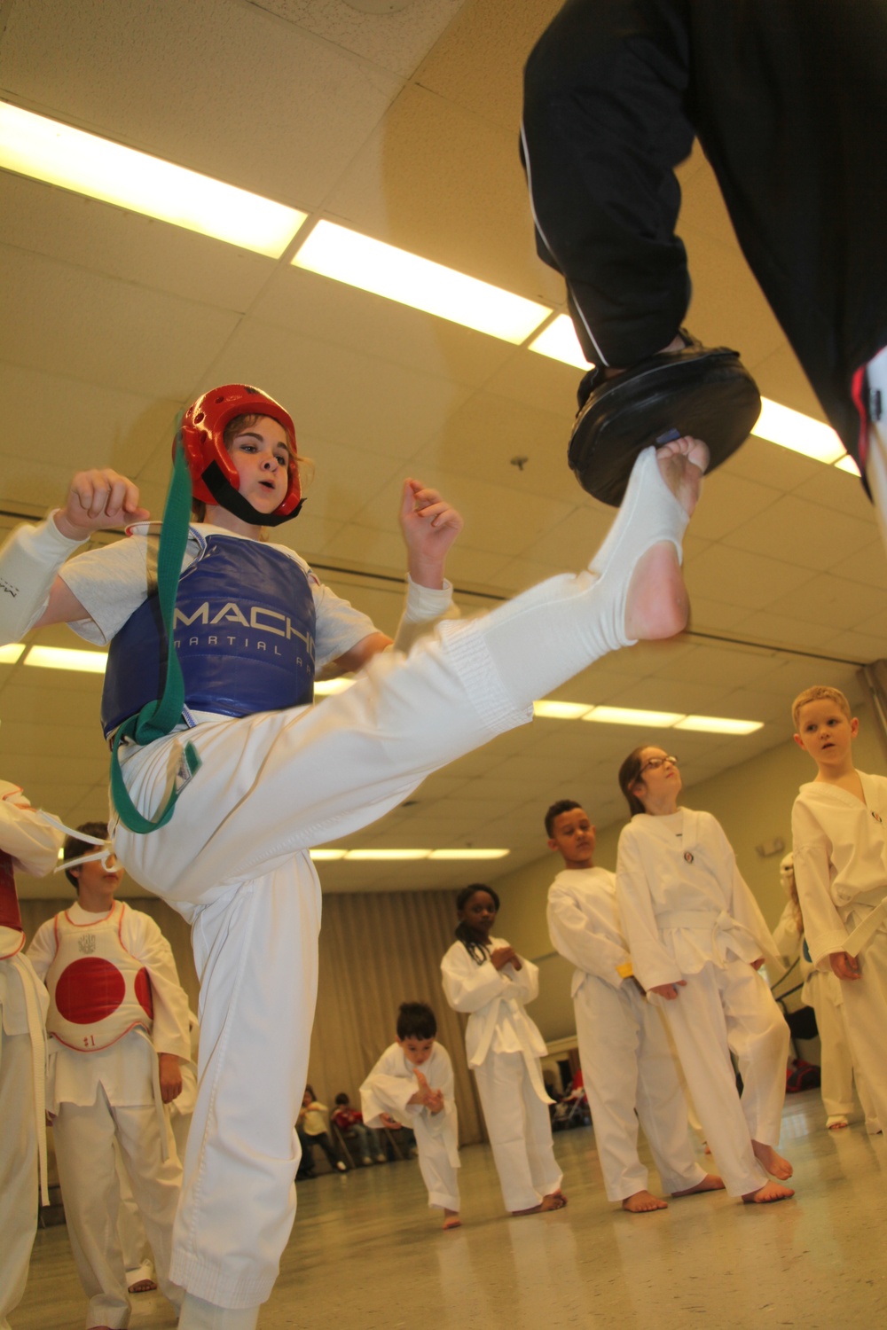 Keeya! Cherry Point youth learn taekwondo