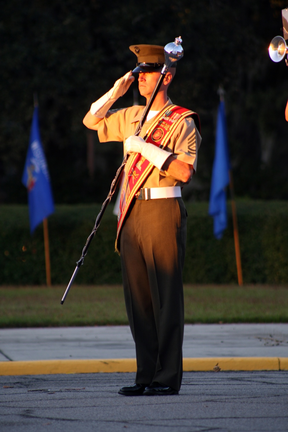 Morning colors ceremony MCRD PI