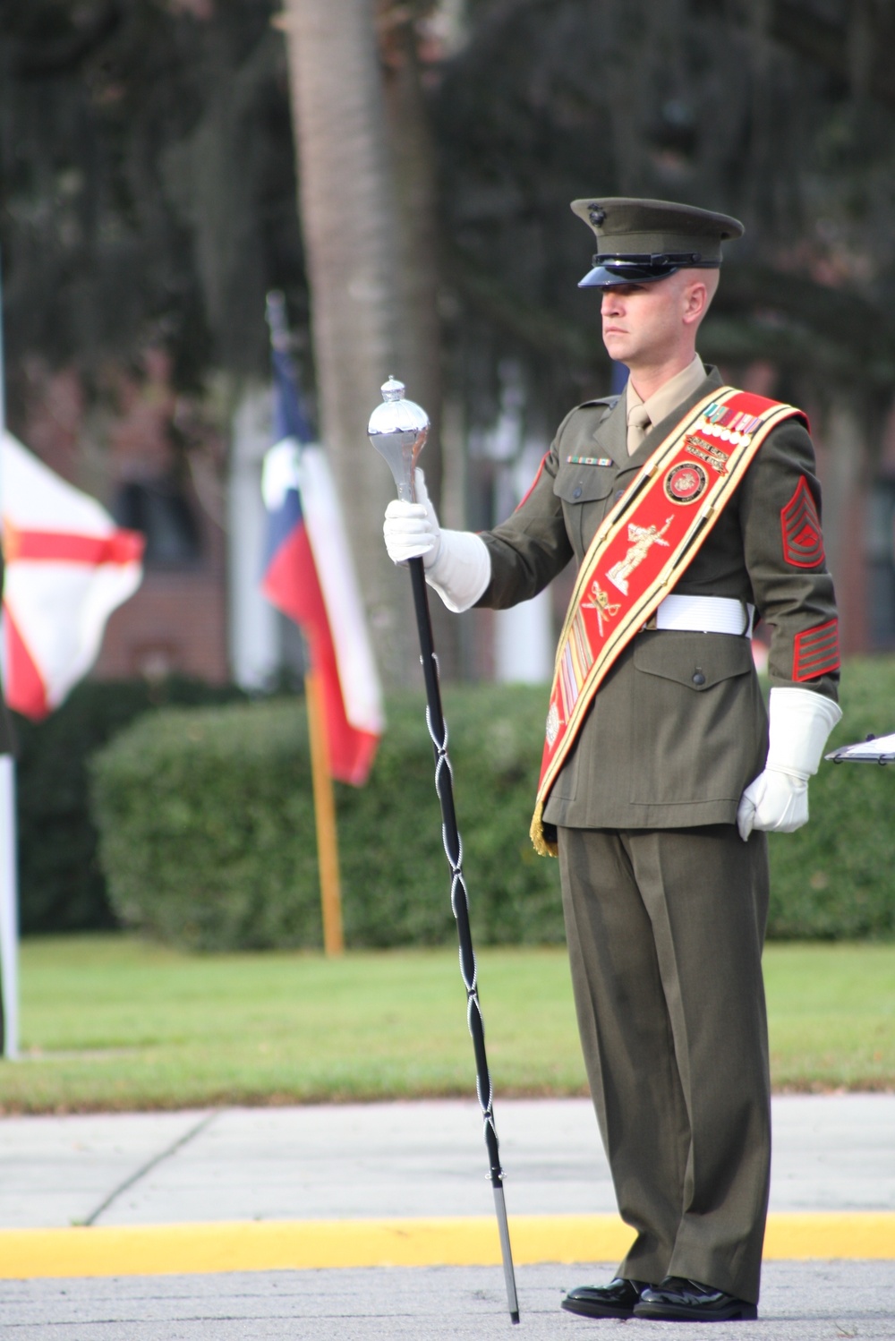Morning colors ceremony MCRD PI