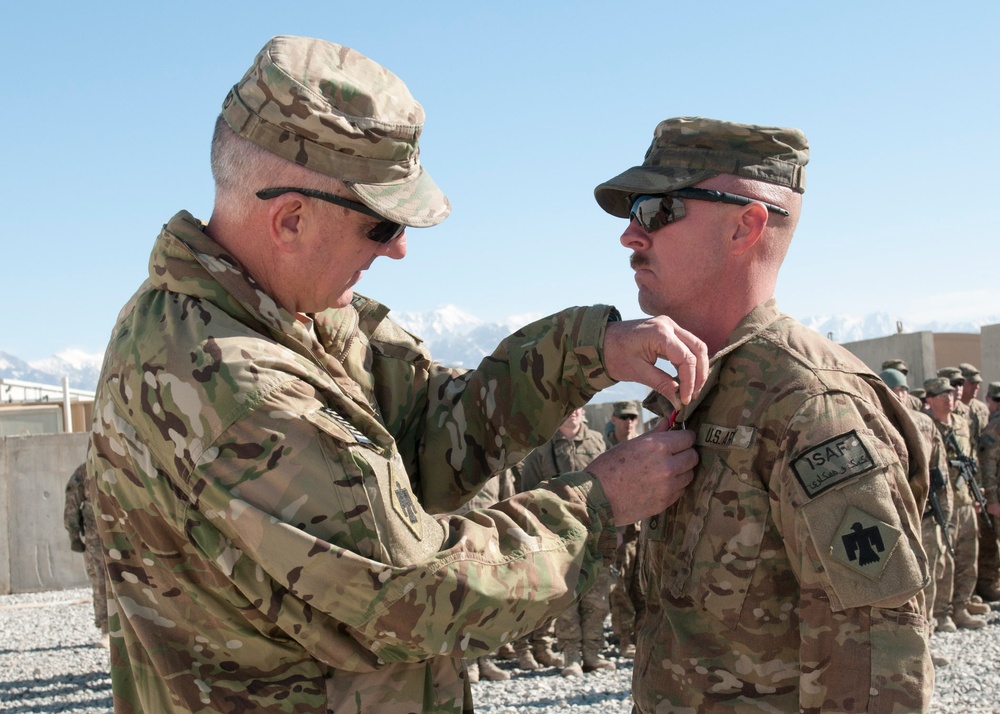 Staff Sgt. Jeremy Helmer awarded the Bronze Star