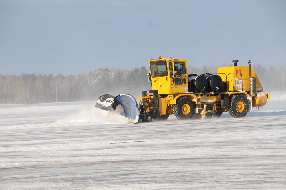 Pushing snow