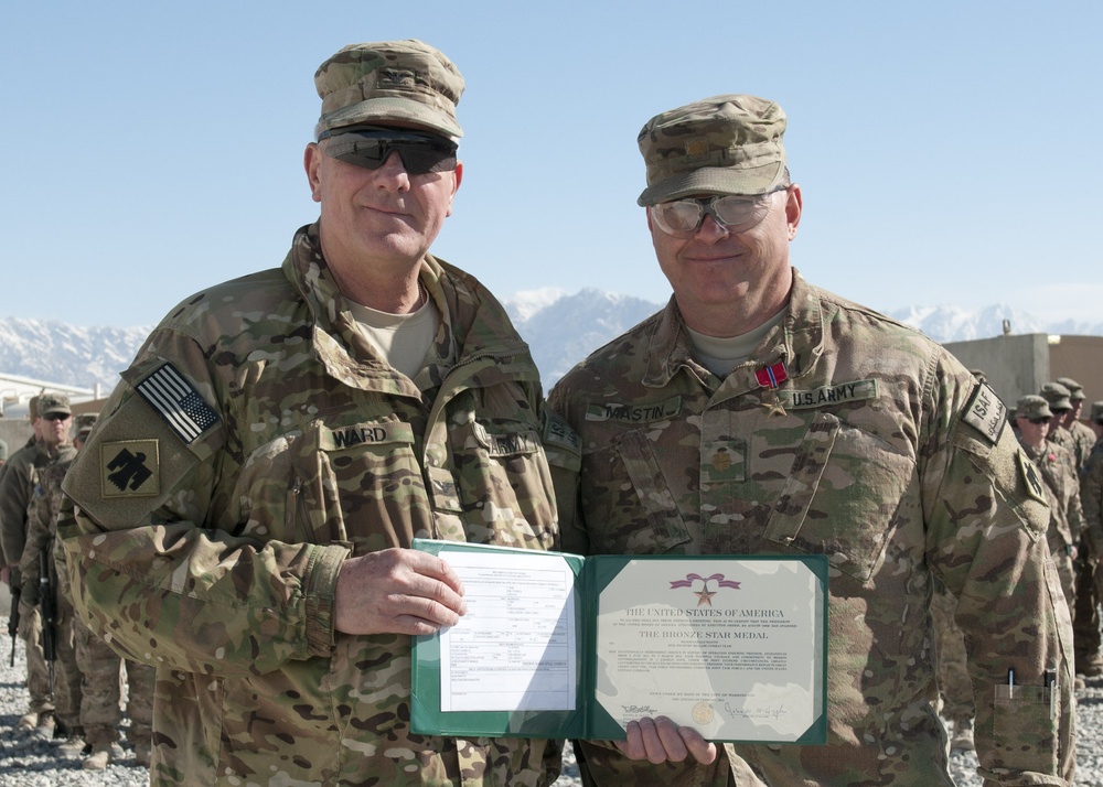 Maj. Gerald Mastin awarded the Bronze Star