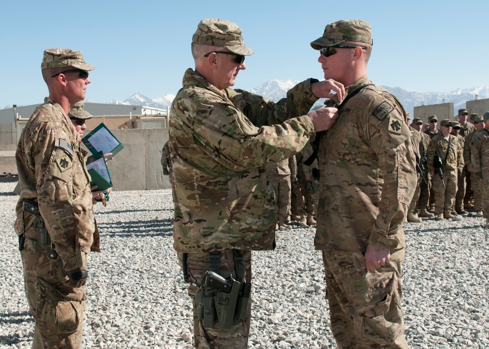 Spc. William Chandler awarded the Purple Heart