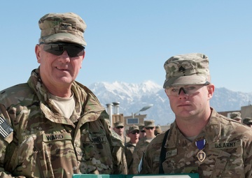 Sgt. Clayton Heath awarded the Purple Heart