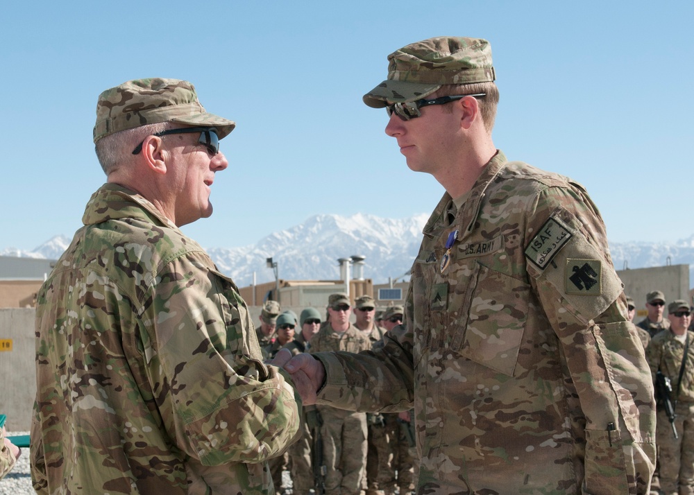 Cpl. Dakota Jarvis awarded the Purple Heart
