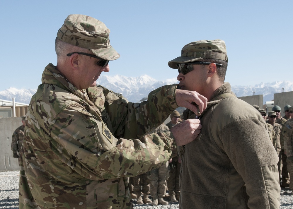 Cpl. Roger Brown awarded the Purple Heart