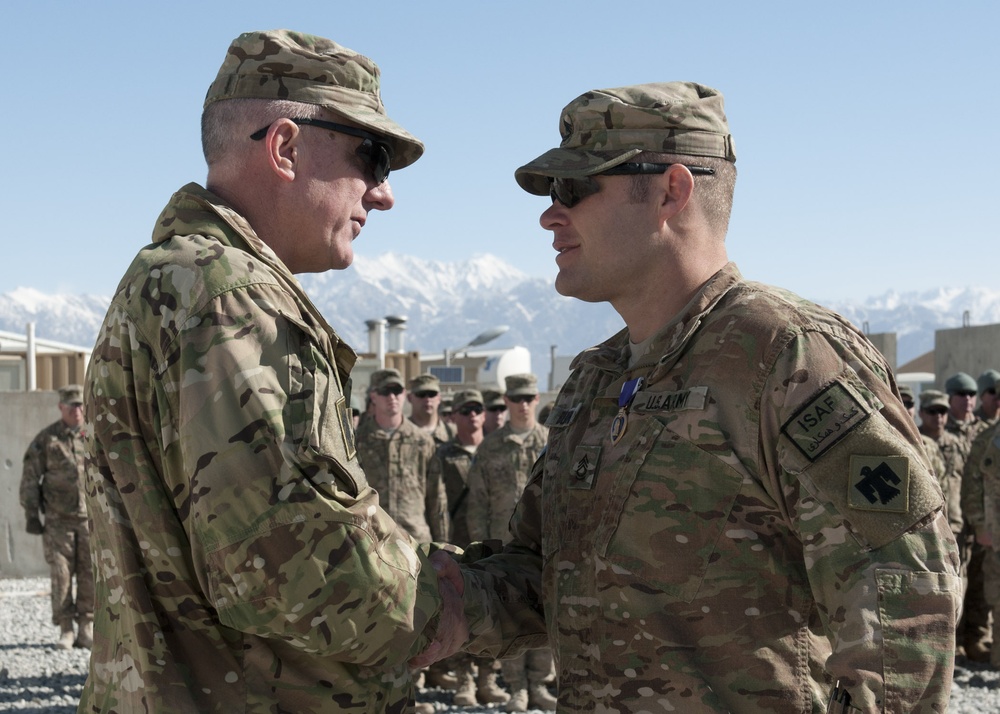 Sgt. 1st Class Ty Burns awarded the Purple Heart