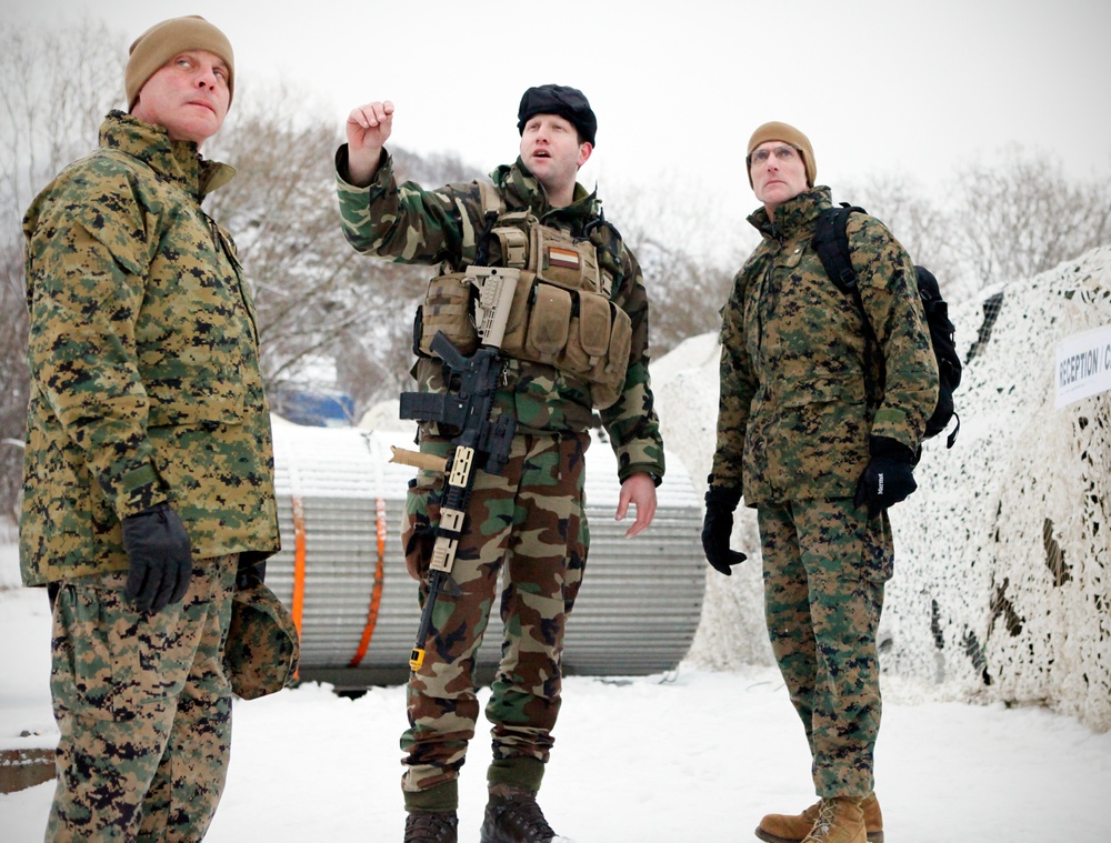 Command of 4th Marine Division tours Dutch amphibious-warfare ship during Exercise Cold Response 2012