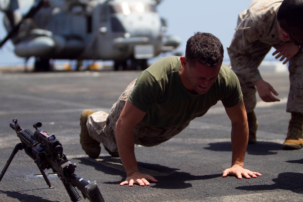 Marines compete during leadership course aboard USS New Orleans