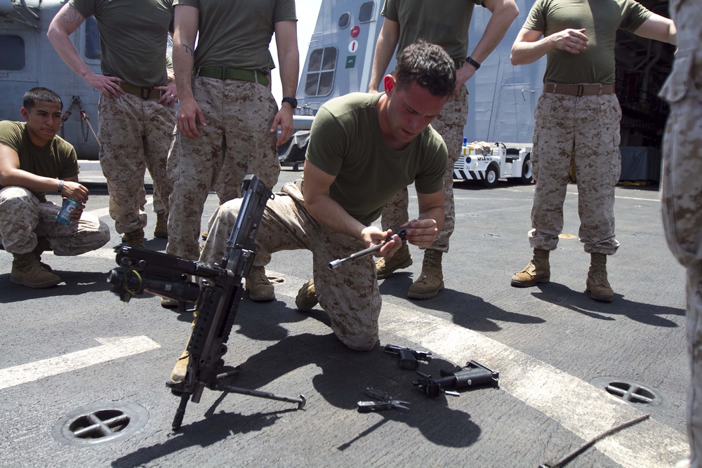 Marines compete during leadership course aboard USS New Orleans