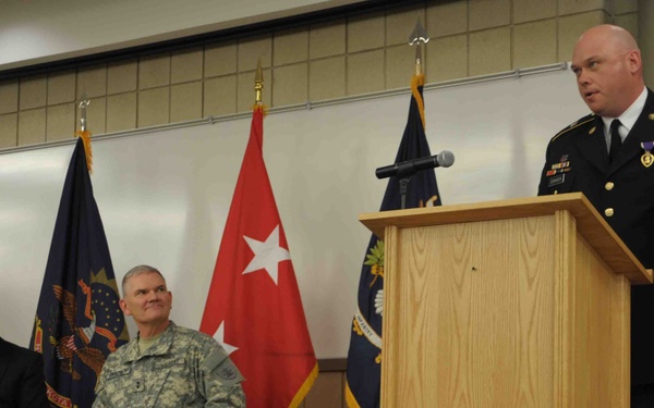 Dokken receives Purple Heart medal