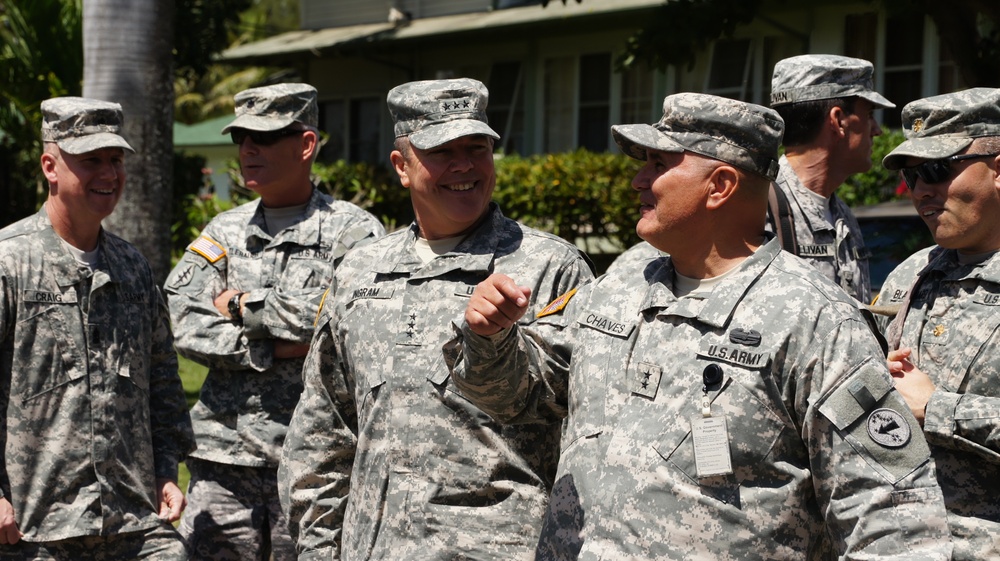 Lt. Gen. William E. Ingram Jr., Army National Guard director, tours national guard facilities in Hawaii