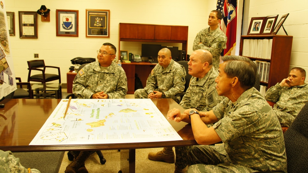 Lt. Gen. William E. Ingram Jr., Army National Guard director, tours national guard facilities in Hawaii