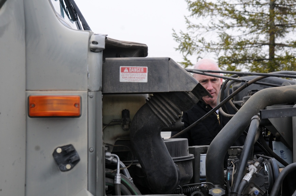 102nd Logistics Readiness Squadron conduct inspections on 118 vehicles in two days