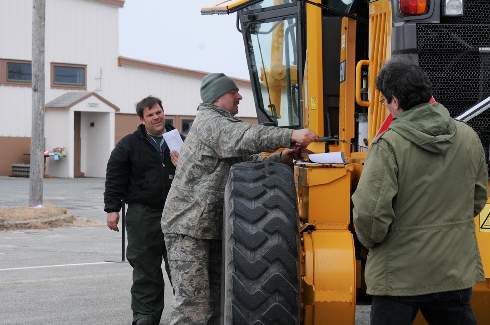 102nd Logistics Readiness Squadron conduct inspections on 118 vehicles in two days