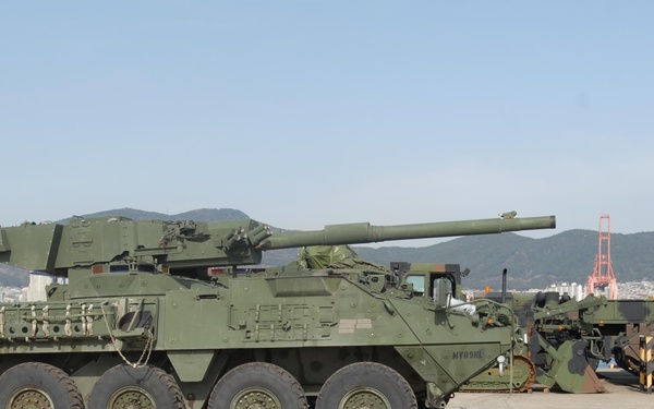 Stryker infantry carrier vehicles arrive in South Korea