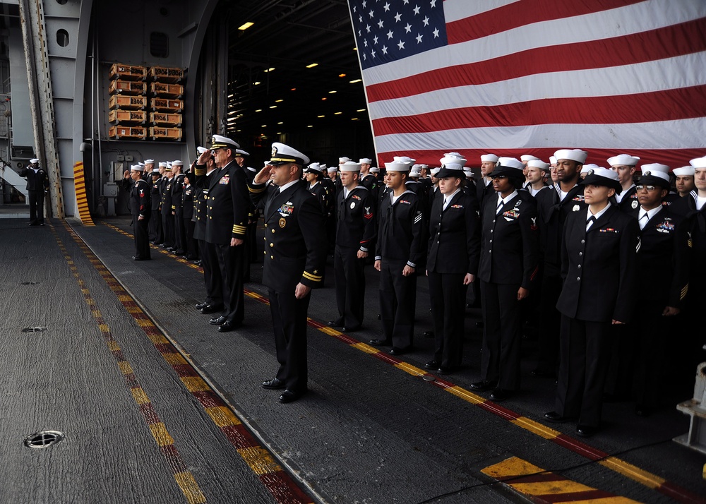 Burial at sea aboard USS Enterprise