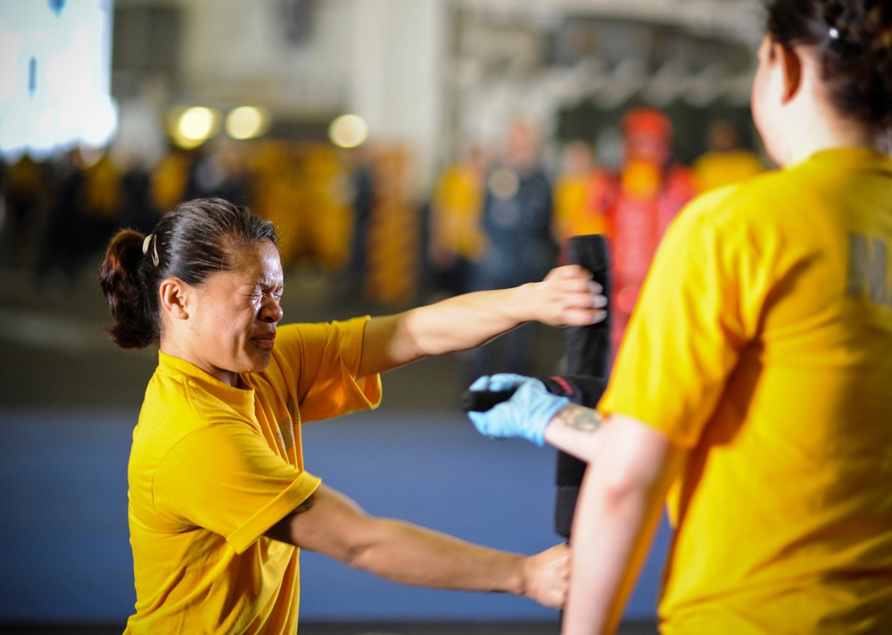 Reaction force basic training aboard USS George H.W. Bush