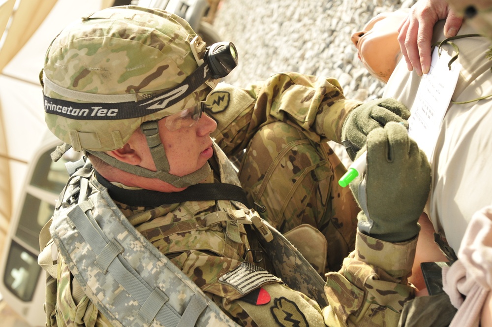 25th Combat Aviation Brigade soldiers participate in CLS course in Afghanistan