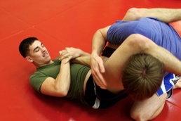 Marines, civilians connect through armbars and choke holds