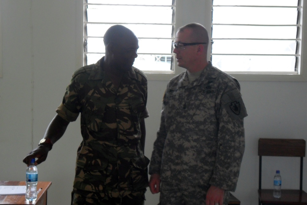 US Army soldiers exchange best practices with Tanzanian military