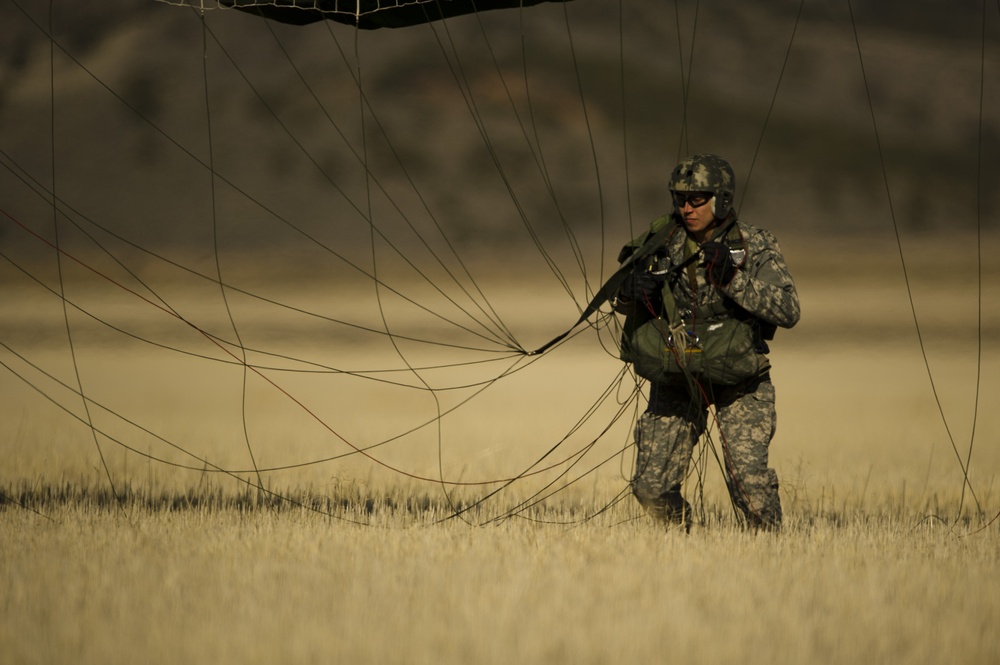 Parachute landing drop zone