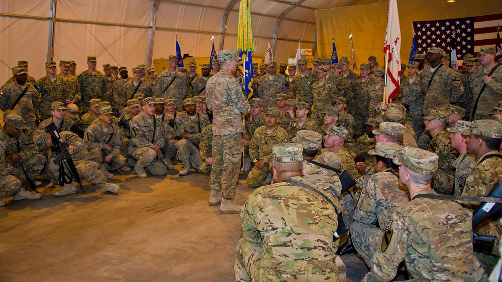 First Team commander visits air cavalry troopers in northern Afghanistan