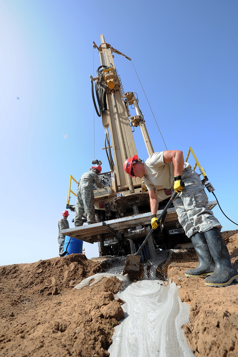 US Army National Guard conducts water drilling tests at Camp Lemonnier