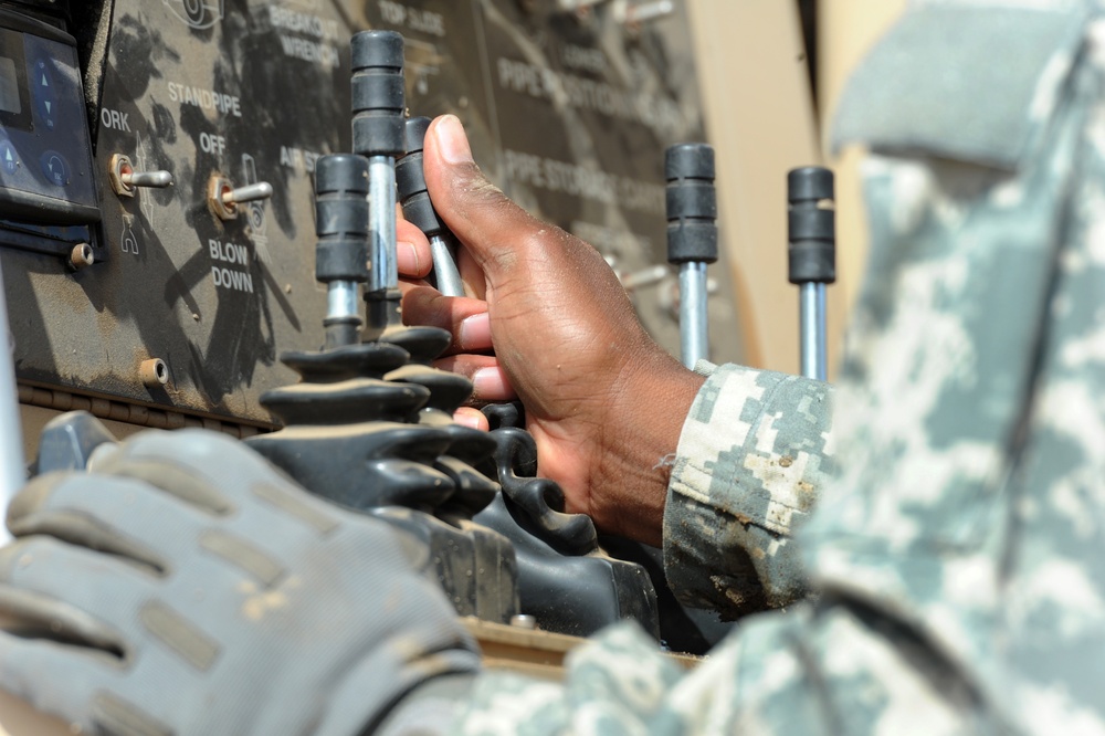 US Army National Guard conducts water drilling tests at Camp Lemonnier