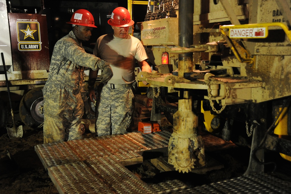 US Army National Guard conducts water drilling tests at Camp Lemonnier