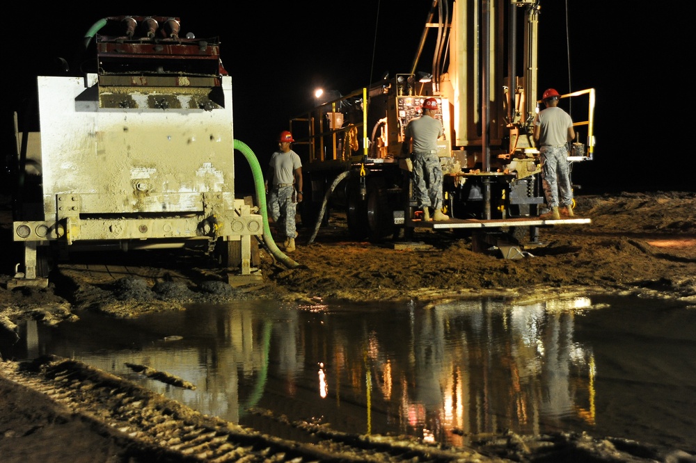 US Army National Guard conducts water drilling tests at Camp Lemonnier