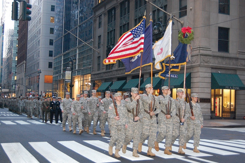 Fighting 69th soldiers march in New York's St. Patrick's Day Parade