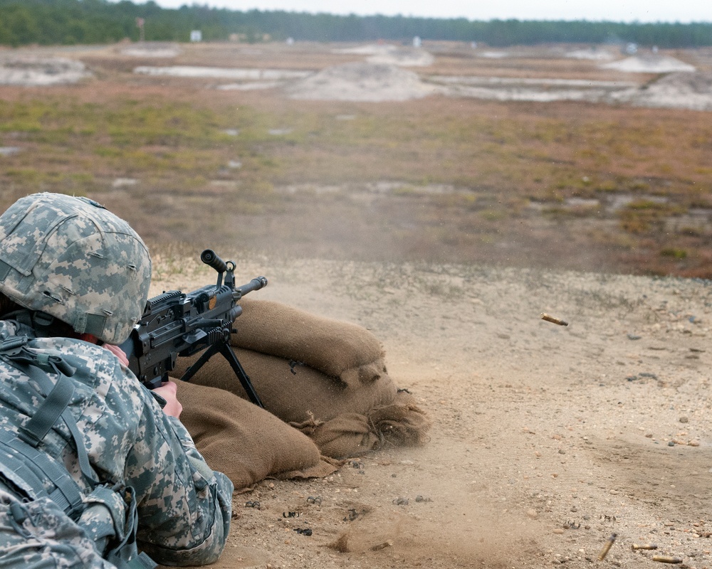 Firing rounds down range