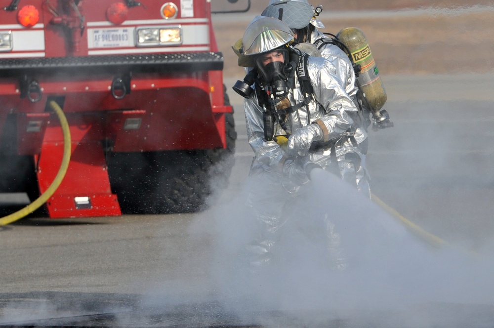 First responders react during exercise