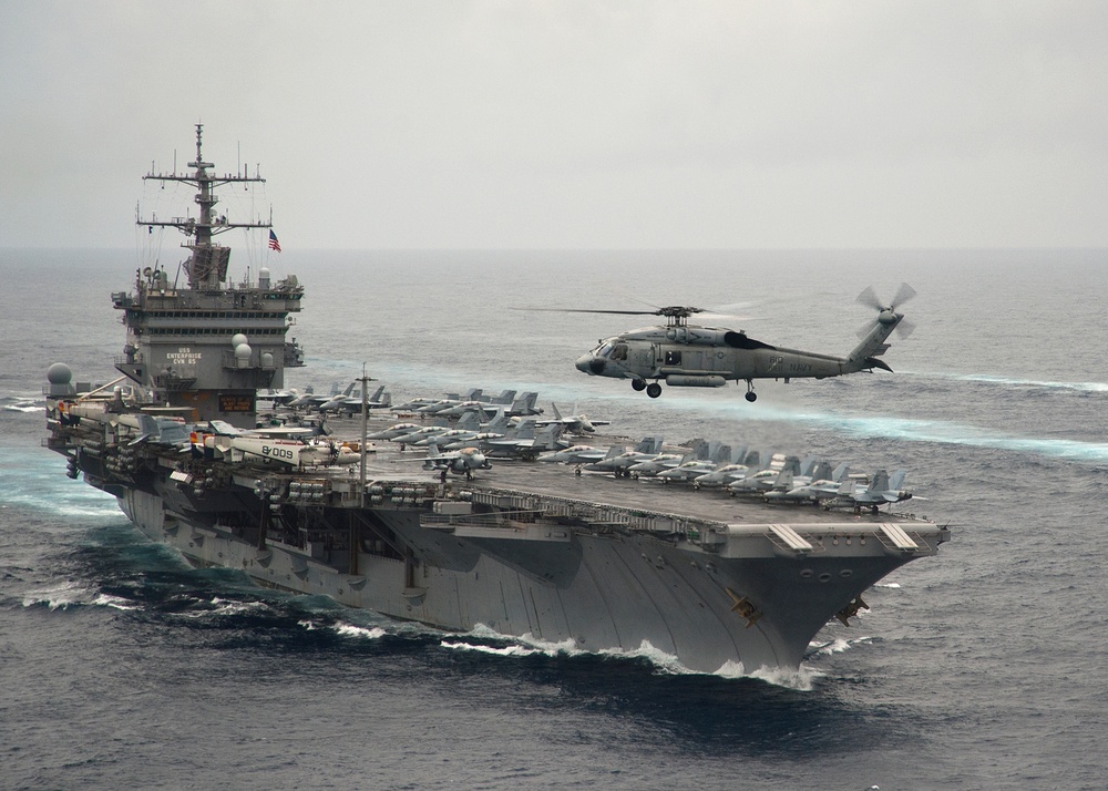 Enterprise Carrier Strike Group in the Atlantic