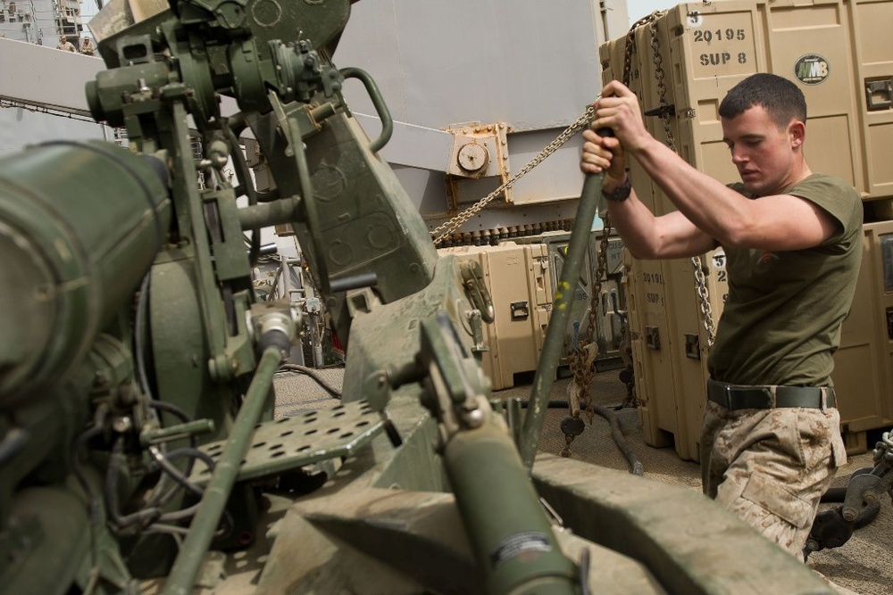 Marines in Bahrain maintain equipment