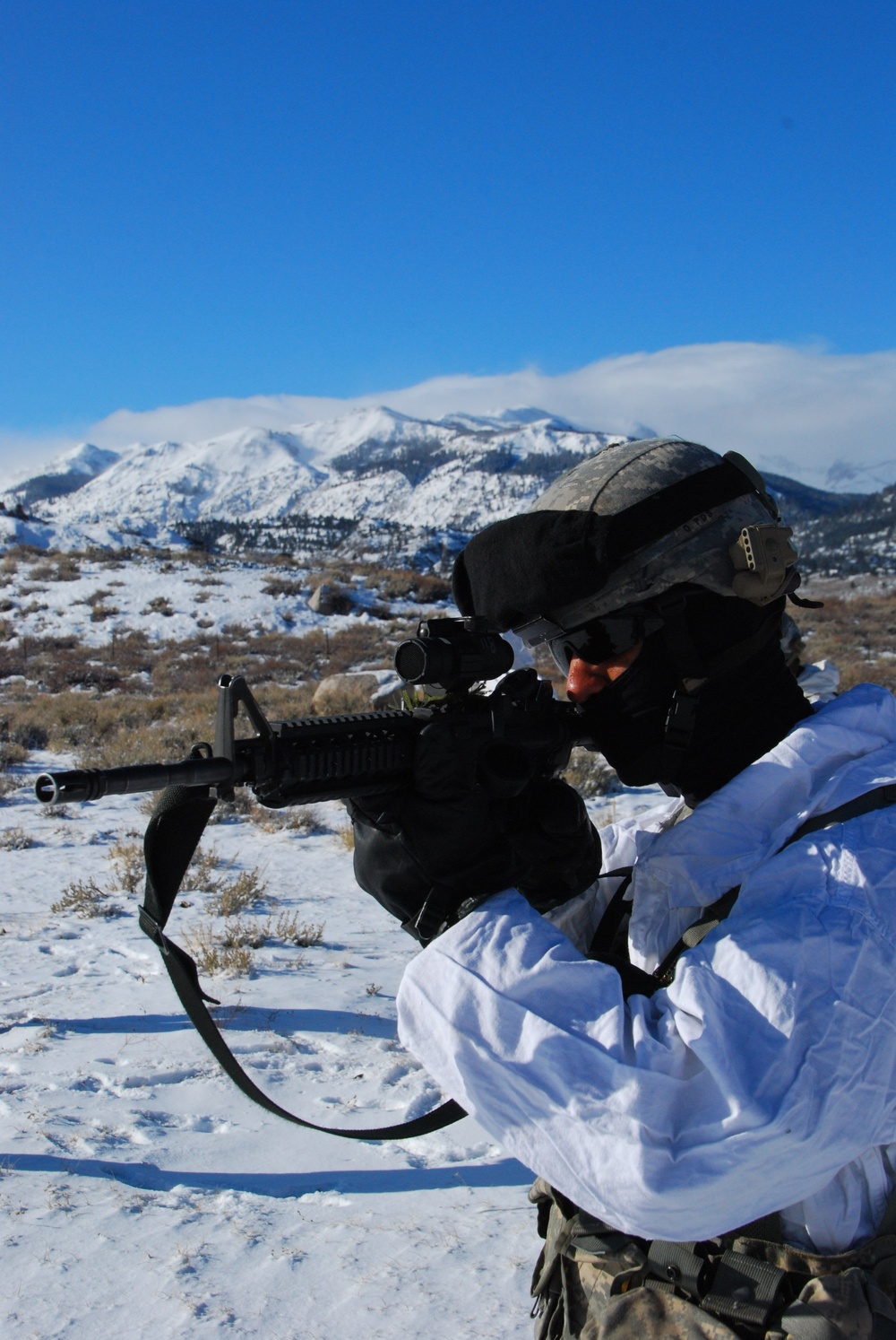 Infantry assault chemical camp at Mountain Warfare Training Center